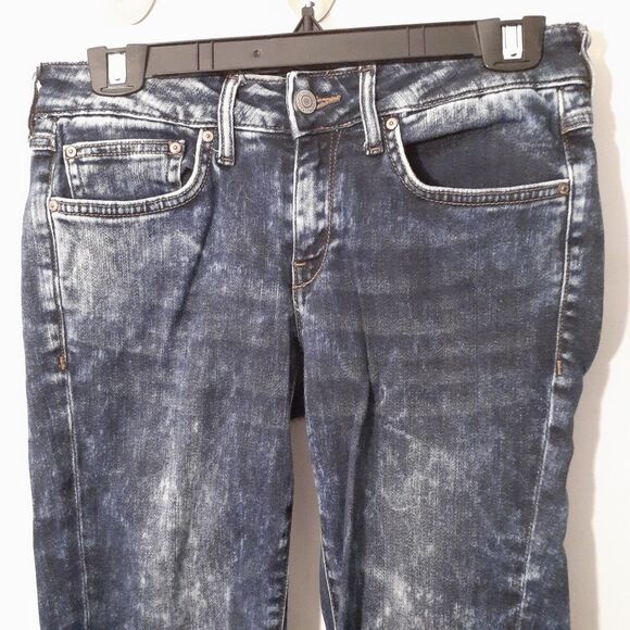 Mango MNG Jeans Womens Size 6 Gray Skinny Low Rise Acid Wash - Picture 2 of 11